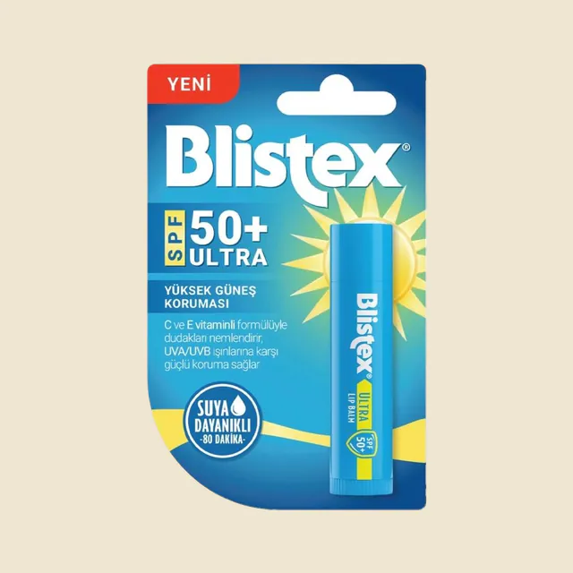 Blistex Ultra SPF50+ Yüksek Koruma Nemlendirme Vitamin ve Antioksidan İçerikli Dudak Kremi