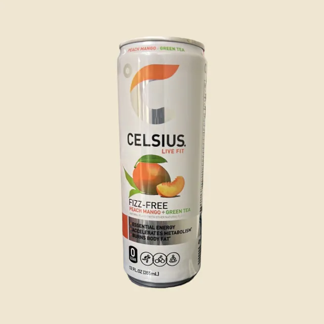 Celsius Fizz-Free Peach Mango Green Tea