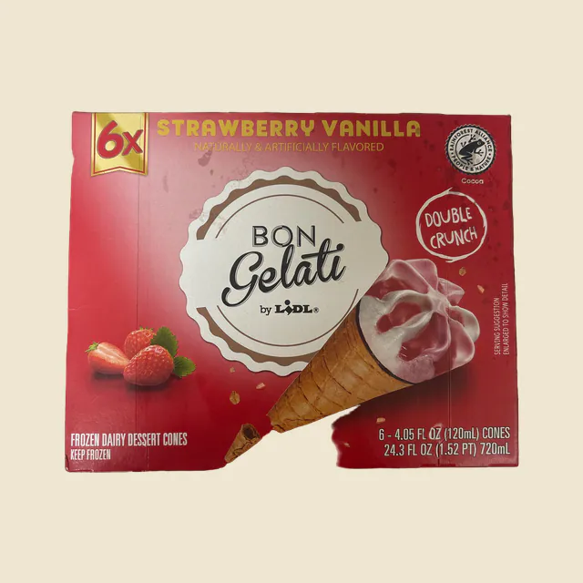 Strawberry-Vanilla Dessert Cones