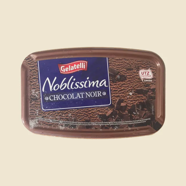 Premium dark chocolate dairy ice cream