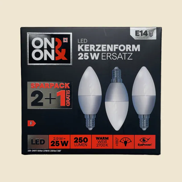 LED E14 Kerzenform 25W