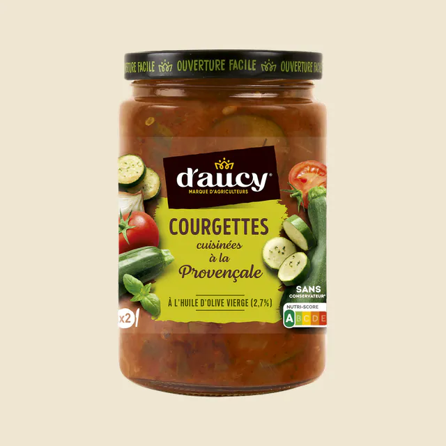 Courgettes cuisinées à la provençale d'aucy 380g