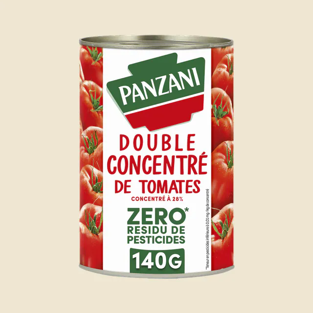 Panzani sauce concentré de tomates ""0 résidu de pesticides"" 140g"