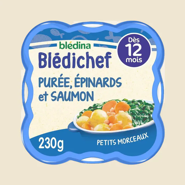 Blédichef Purée épinards et saumon