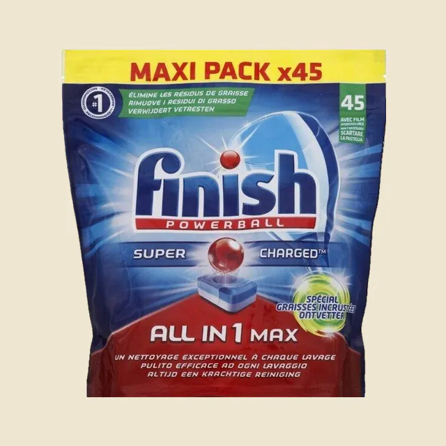 Tablettes de lavage pour lave-vaisselle, all in one max spécial graisses incrustées