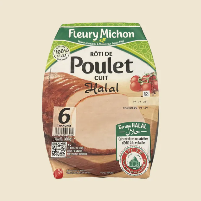 Rôti de Poulet cuit - Halal