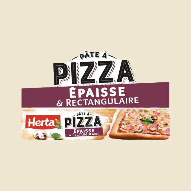 HERTA Pâte à Pizza Epaisse et Rectangulaire 540g