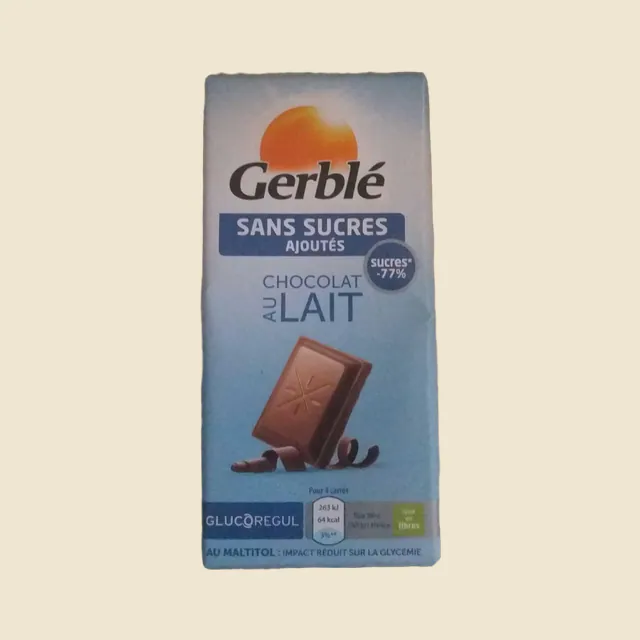 Chocolat au lait sans sucres ajoutés