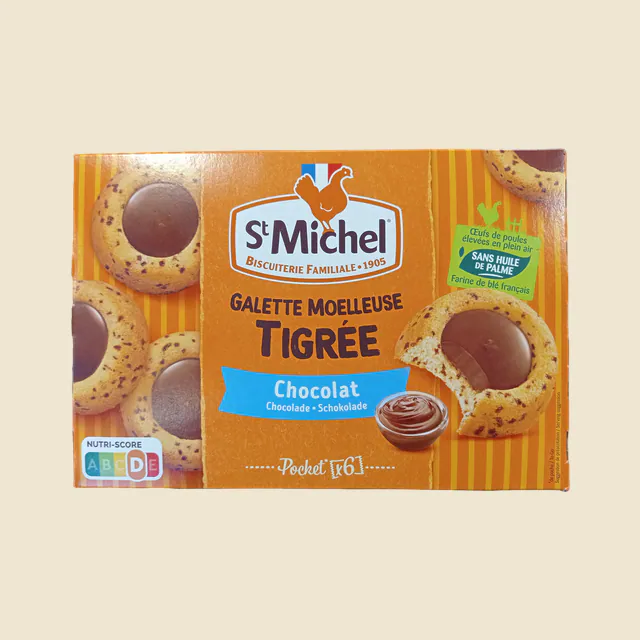 Galette moelleuse tigrée chocolat