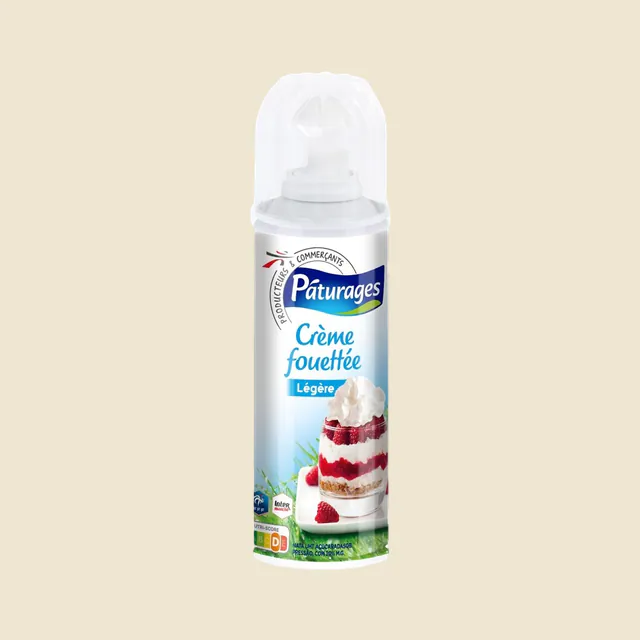 Creme legere uht sucree sous pression 20% mg 250g
