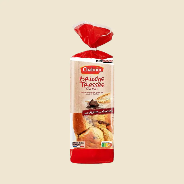 Brioche tressée aux pépites de chocolat 600g