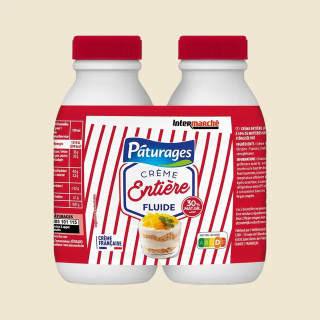 CREME UHT 30% MG LIQUIDE BT 2x25cl