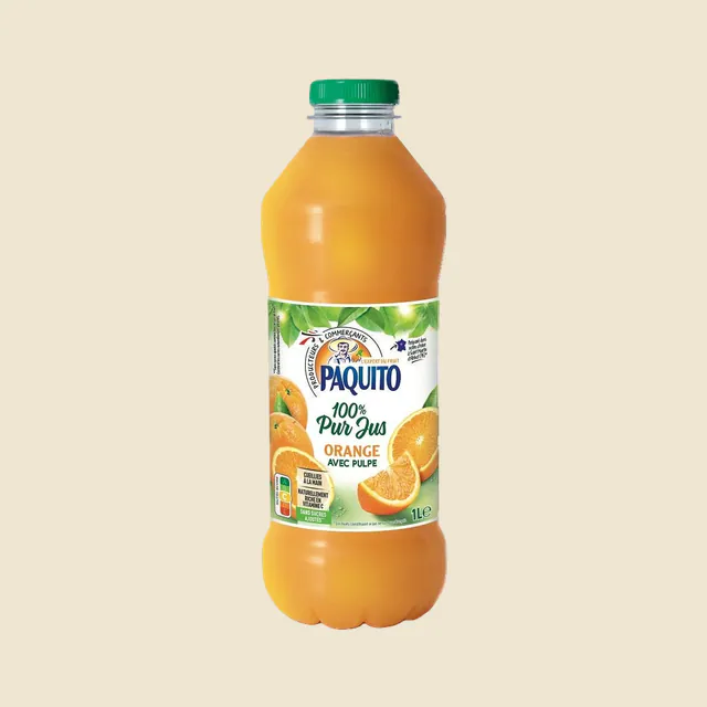 Pj orange avec pulpe pet 1l