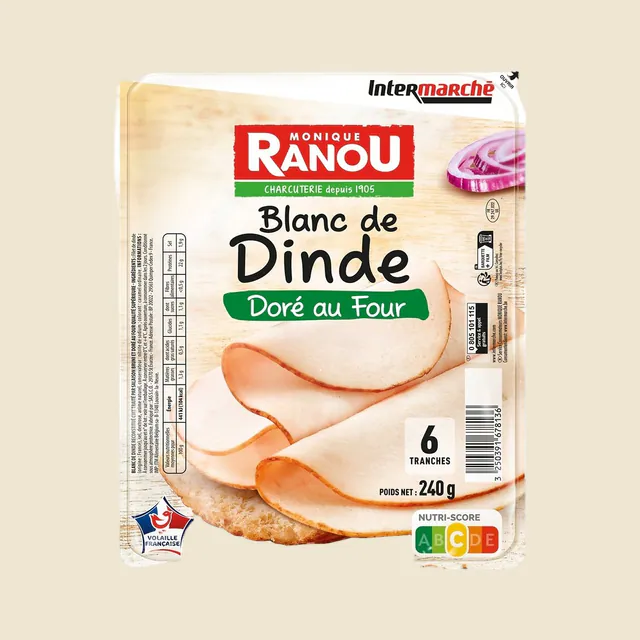 Blanc de dinde sup 6t 240g