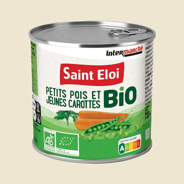 Petits pois carottes BIO - 720 mL