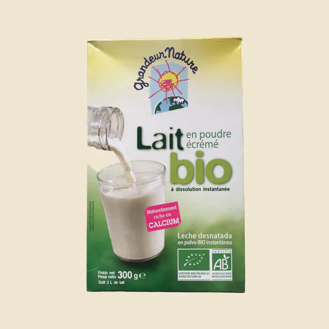 Lait en poudre écrémé bio