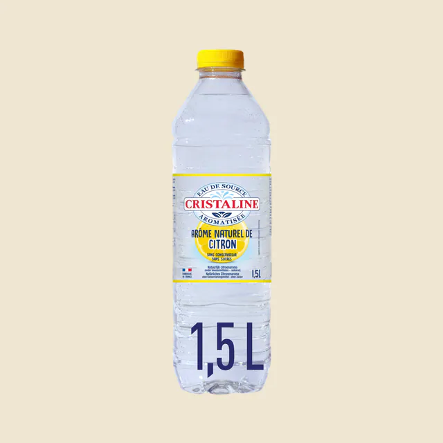 CRISTALINE Eau de Source Aromatisée saveur Citron 1L5