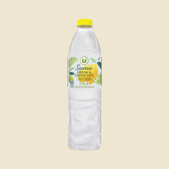 Boisson à base d'eau de source arômatisée citron-citron vert sans sucre 1,5L