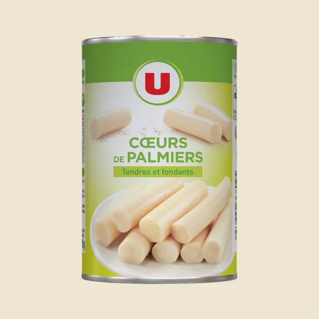Coeurs de palmier, boîte de 1/2 220g poids net égoutté 400g