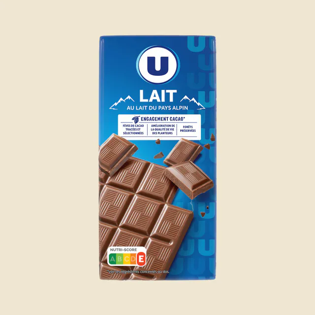 Chocolat au lait extra fin, tablette 100g