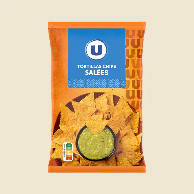 Tortillas chips goût salé sachet de 300g