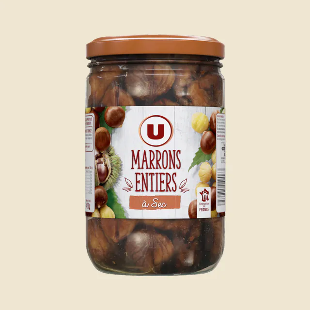 Marrons entiers à sec - Bocal 420g