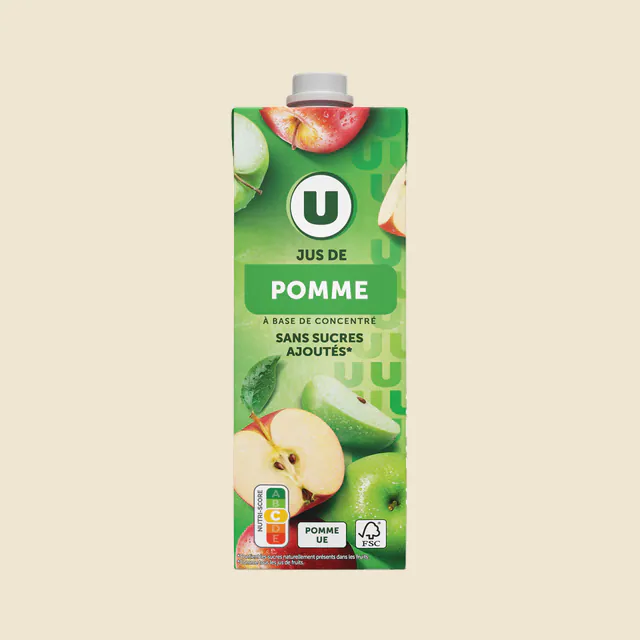 Jus à base de concentré de pomme 1l