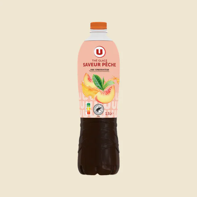 Boisson au thé Saveur pêche - Bouteille 1,5l