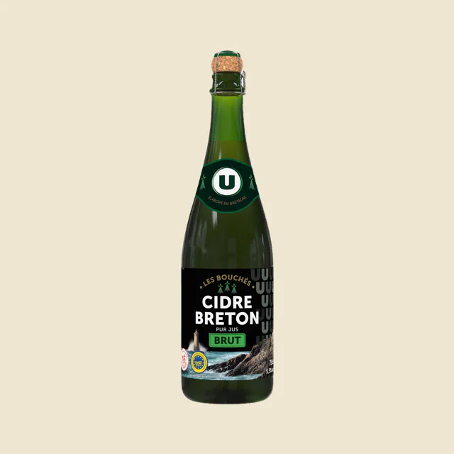 Cidre brut bouché IGP de Bretagne 5,5°, bouteille de 75cl