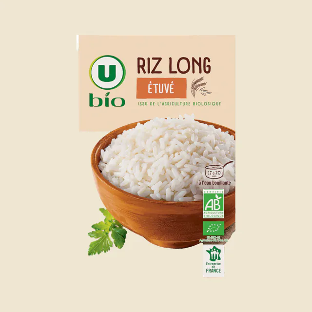 Riz long étuvé boîte de 500g