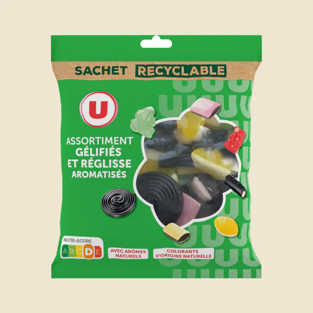 Bonbons Assortiment gélifiés au réglisses sachet de 250g