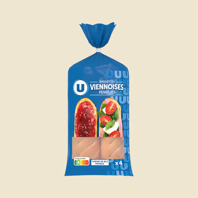Baguettes viennoises x4, 340g
