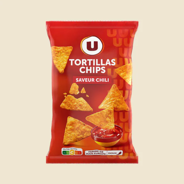 Tortilla chips goût chili paquet de 150g