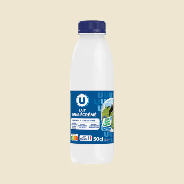 Lait UHT 1/2 écrémé Bleu Blanc Coeur