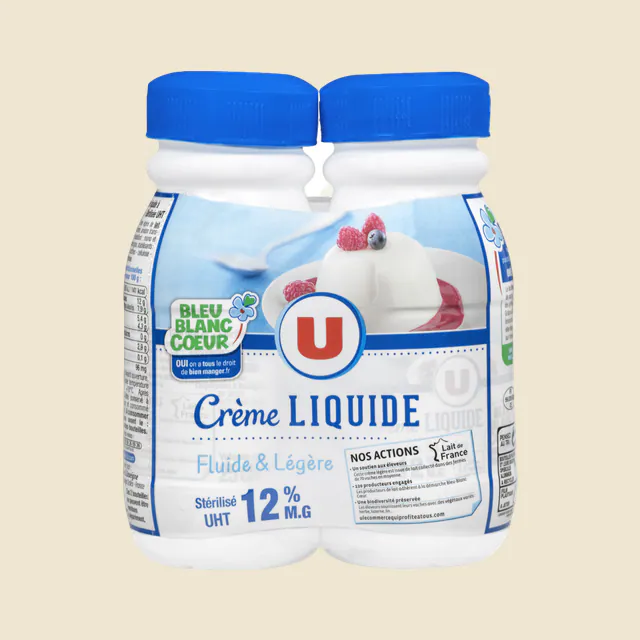 Crème légère liquide Bleu Blanc Coeur, 12%MG