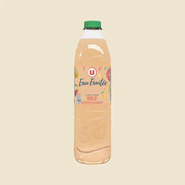 Eau de source aromatisée jus d'agrumes 1,5L