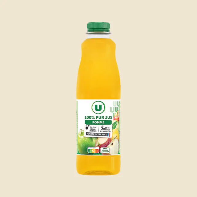 Pur jus de pomme de France filière pet 1l