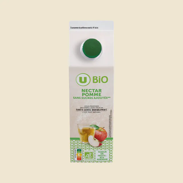 Nectar de pomme sans sucres ajoutés brique 1litre