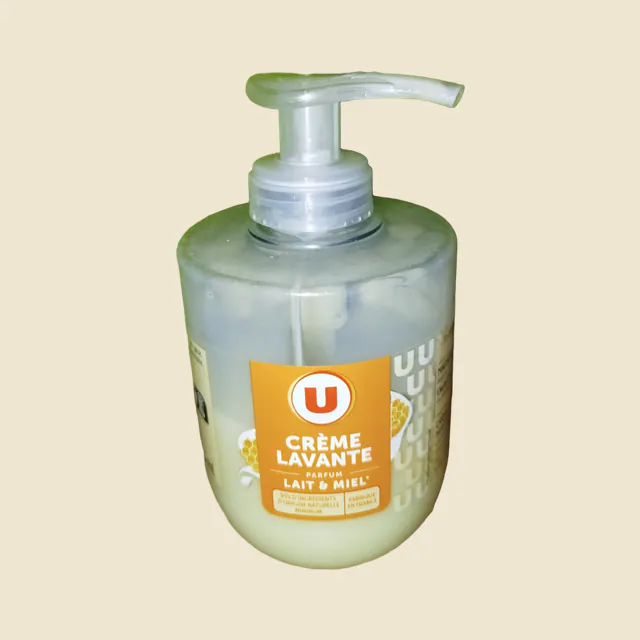 Crème lavante parfum lait et miel