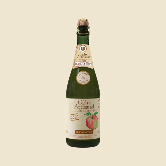 Cidre artisanal Traditionnel bio 5,5° 75cl