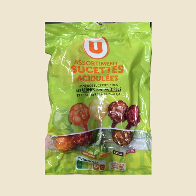 Sucettes acidulées fruit/cola 180G
