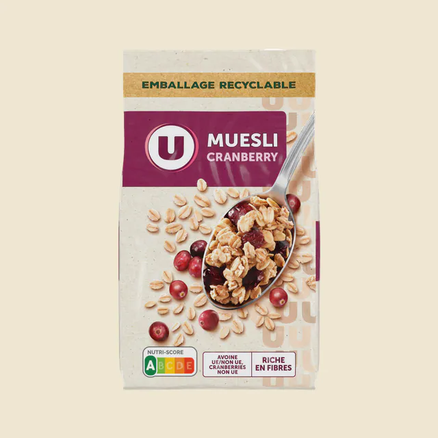 Céréales Müesli cranberry, 400g