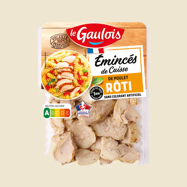 Emincé de cuisse de poulet - Nature
