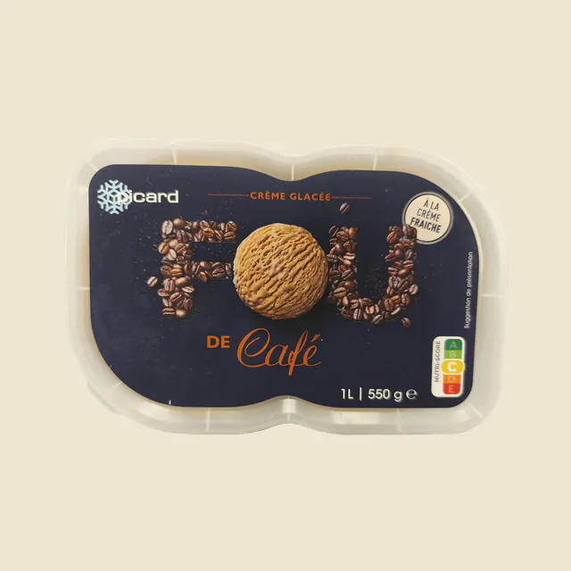 Crème glacée, fou de café
