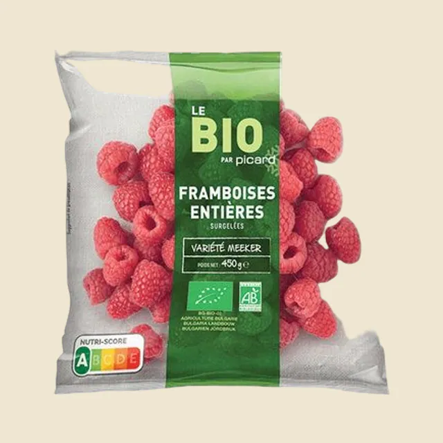 Framboises entières