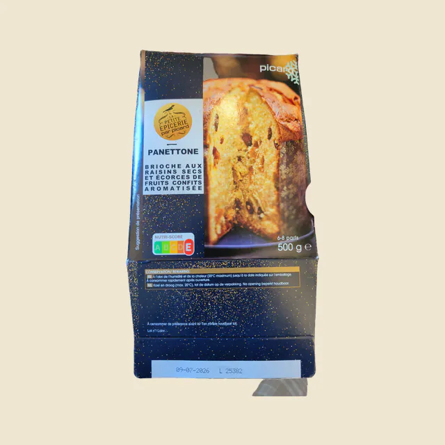 Panettone aux Raisins secs et écorces de fruits confits aromatisés