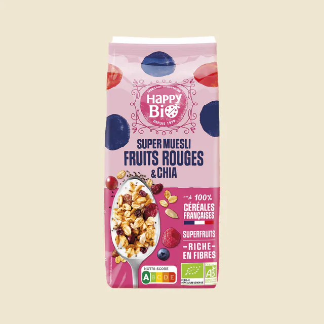 Muesli Floconneux Fruits Rouges & Chia