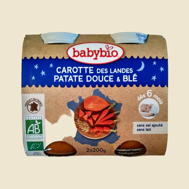 Blé et légumes variés, dès 6 mois, certifié AB
