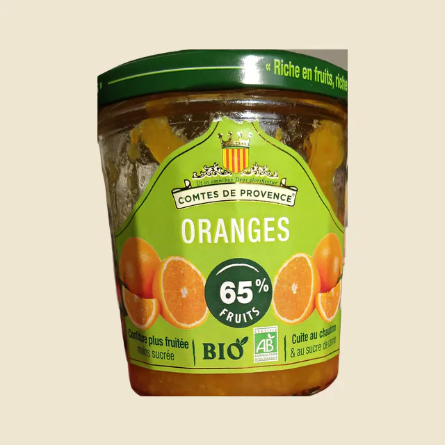 Confiture Extra d'Oranges Bio allégée en sucres