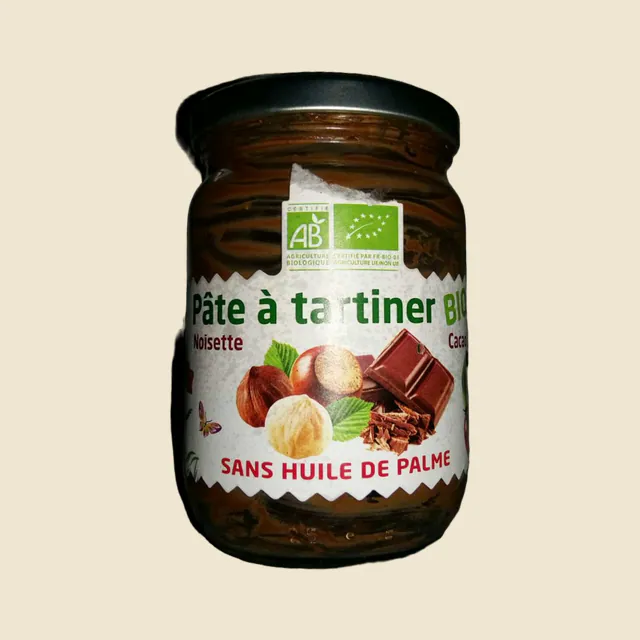 Pâte à tartiner noisette Bio